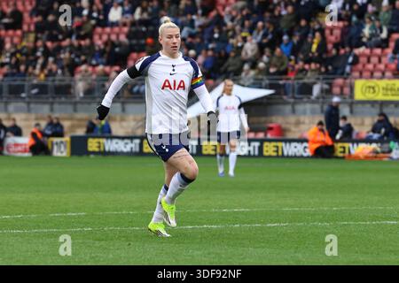 London, Großbritannien. Januar 2026. Tottenham Captain Bethany England (9) während des Women's Super League Spiels zwischen Tottenham Hotspur und Leicester im Brisbane Road Stadium, London, England, am 11. Januar 2026. Quelle: Bettina Weissensteiner/Alamy Live News Stockfoto