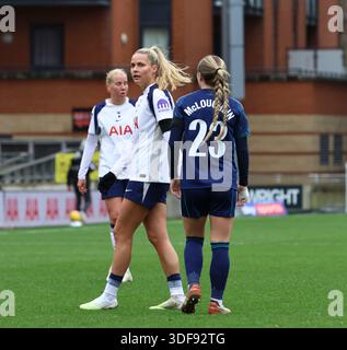 London, Großbritannien. Januar 2026. Olivia Holdt (Tottenham 11) während des Women's Super League Spiels zwischen Tottenham Hotspur und Leicester am 11. Januar 2026 im Brisbane Road Stadium in London. Quelle: Bettina Weissensteiner/Alamy Live News Stockfoto
