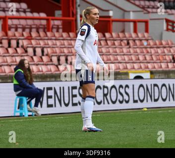 London, Großbritannien. Januar 2026. Amanda Nilden (Tottenham 14) während des Women's Super League Spiels zwischen Tottenham Hotspur und Leicester am 11. Januar 2026 im Brisbane Road Stadium in London. Quelle: Bettina Weissensteiner/Alamy Live News Stockfoto