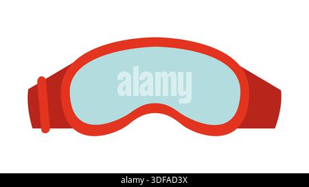 Skibrille Vektor flache Illustration Stock Vektor