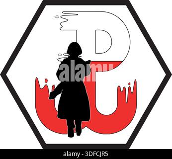 Letter UP einfaches Logo-Design-Vektor Stock Vektor