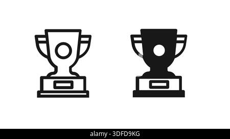 Trophäen-Icon-Design mit traditionellen und innovativen Trophäen-Designs Stock Vektor