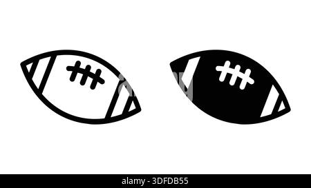 American Football Icon Design mit Helm- und Ball-Elementen Stock Vektor