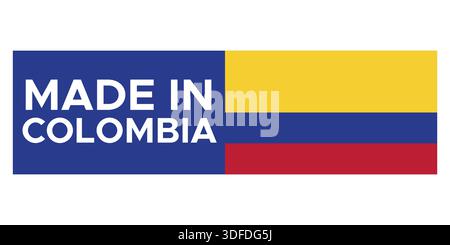 Made in Colombia Stempeletikett Stock Vektor