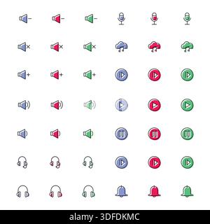 Vektor mit Symbolsatz entwerfen Stock Vektor