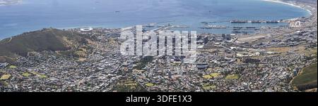 Panoramablick auf Kapstadt vom Tafelberg Stockfoto