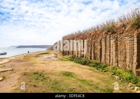 Daguoye Columnar Basalt auf Xiyu Island, Penghu County in Taiwan Stockfoto