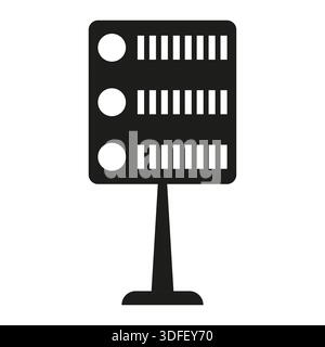 Symbol für Server-Rack. Symbol für Datenspeicher. Hardware-Vektorzeichen. Datenbank-Center-Art. EPS 10. Stock Vektor
