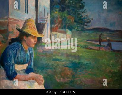 Abend, Edvard Munch, 1888, Museo-Thyssen-Bornemisza, Madrid, Spanien Stockfoto