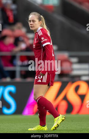 Liverpool gegen London City Lionesses Women’s Super League.ST HELENS, ENGLAND - 11. JANUAR 2026: Alice Bergström aus Liverpool während des Women's League Cup-Spiels zwischen Liverpool und London City Lionesses im St Helens Stadium am 11. Januar 2026 in St Helens, England. Stockfoto
