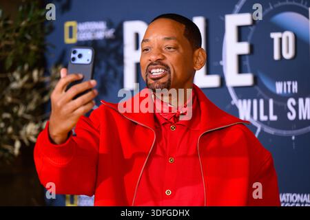 London, Großbritannien. 12. Januar 2026. Will Smith besucht The Pole to Pole mit will Smith Premiere im Natural History Museum in London. Das Foto sollte lauten: Matt Crossick/Empics/Alamy Live News Stockfoto