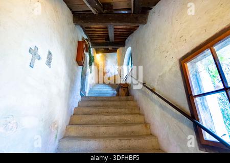 Fußgängertreppe in Hallstatt - Österreich Stockfoto