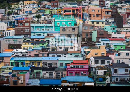 Gamcheon Culture Village, eine Stadt von Gamcheon-dong, Saha District, Busan, Südkorea. Stockfoto