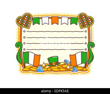 St. Patrick Day, irische Feier, Notiz für Kinder Stock Vektor