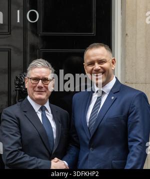 London, Großbritannien. Januar 2026. Karol Nawrocki, Präsident Polens, trifft Premierminister Keir Starmer in der Downing Street 10, London UK Credit: Ian Davidson/Alamy Live News Stockfoto
