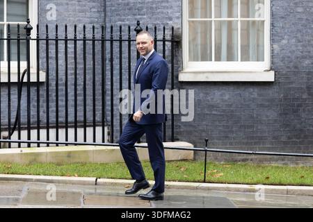 London, Großbritannien. Januar 2026. Polens Präsident Karol Nawrocki kommt in der Londoner Downing Street an. Quelle: SOPA Images Limited/Alamy Live News Stockfoto