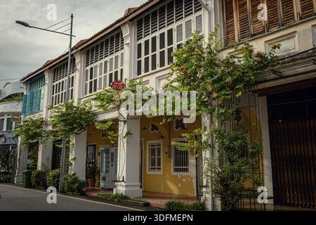Historische Häuser in der Altstadt von George Stadt Penang Malaysia Stockfoto