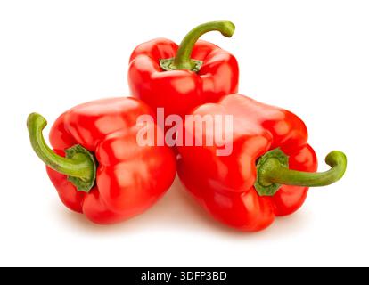 Bell Pepper Pfad isoliert auf weißem Stockfoto