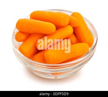 Baby-Karottenweg isoliert auf weiß Stockfoto