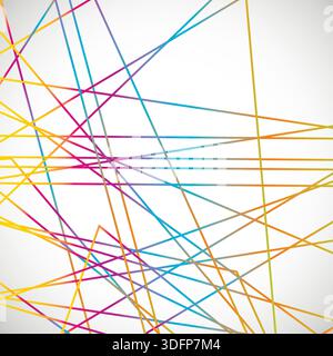 Chaotisches Leitungsnetz Stock Vektor