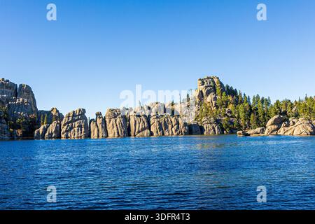 Wunderschöne Landschaft rund um Sylvan Lake im Custer State Park in South Dakota. Stockfoto