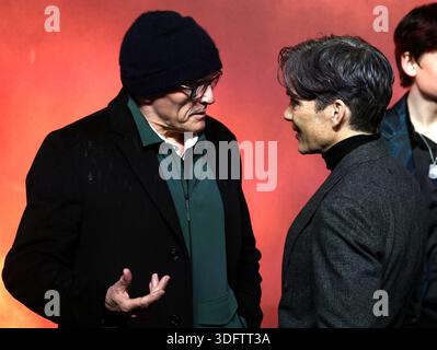 London, UK, 13. Januar 2026, Cillian Murphy und Danny Boyle nehmen an der Uraufführung des Films 28 Years Later: The Bone Temple im BFI IMAX Waterloo in London teil. Fred Duval / Alamy Live News Stockfoto