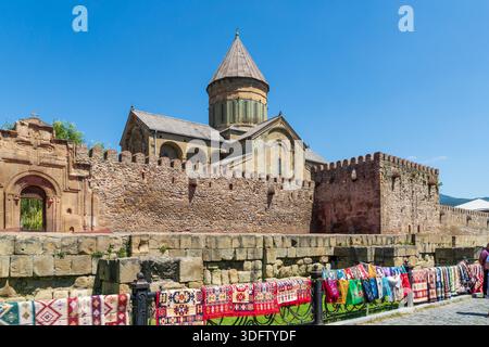 Svetitskhoveli Kathedrale von Mzcheta, Georgien. Es handelt sich um eine orthodoxe Kathedrale, das zweitgrößte Kirchengebäude in Georgien Stockfoto
