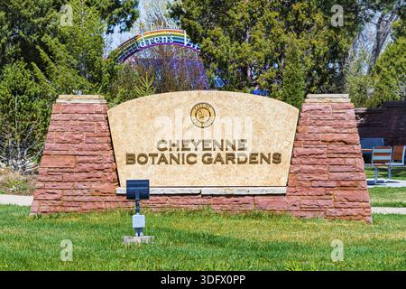 Wyoming, WY, USA - 10. Mai 2022: Der Cheyenne Botanical Garden Stockfoto