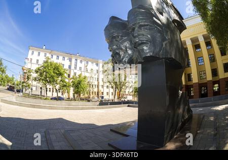 Samara, Russland - 27. Mai 2018: Denkmal für die Kämpfer für die Revolution (Helden des Bürgerkrieges) in der Stadt. Stockfoto