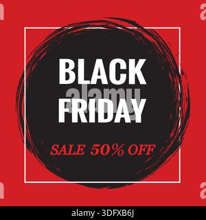Illustration kreatives Banner Poster Black Friday Sale. Stock Vektor
