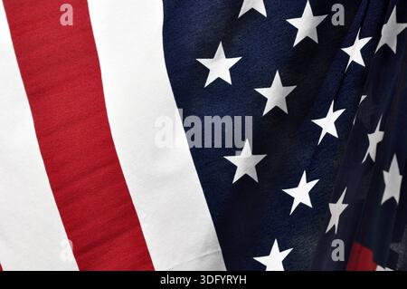 USA, Idaho, Boise, amerikanische Flagge Stockfoto