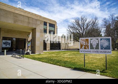 Wyoming, WY, USA - 10. Mai 2022: Das Wyoming State Museum Stockfoto