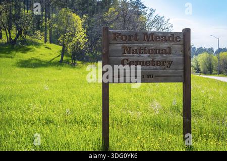 Sturgis, SD, USA - 29. Mai 2019: Der Fort Meade Friedhof Stockfoto