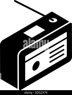 Isometrisches Funksymbol Vektor Design Elementvorlagen einfaches und modernes Konzept Stock Vektor