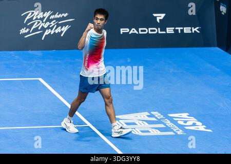 Pickleball Tour Asia - Hong Kong Open 2025 in der Kai Tak Arena am 24. August 2025 in Hong Kong, China Stockfoto