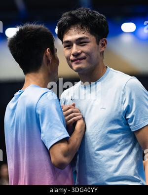 Pickleball Tour Asia - Hong Kong Open 2025 in der Kai Tak Arena am 24. August 2025 in Hong Kong, China Stockfoto