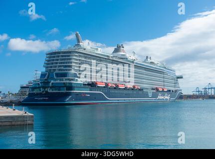 Mein schiff Relax Kreuzfahrtschiff in Las Palmas, Gran Canaria, Kanarischen Inseln, Spanien Stockfoto