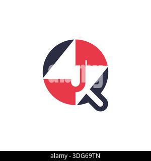 Vielseitiges JQ QJ-Monogramm-Logo für alle Branchen Stock Vektor