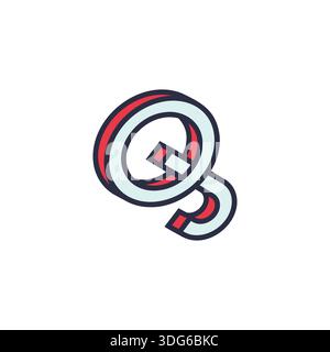 Vielseitiges JQ QJ-Monogramm-Logo für alle Branchen Stock Vektor