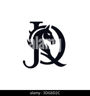 Vielseitiges JQ QJ-Monogramm-Logo für alle Branchen Stock Vektor