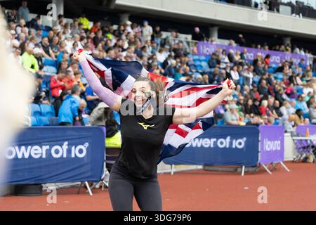 Birmingham, England. 2. August 2025. Die Athleten treten am 20. August im Alexander Stadium in Birmingham an Stockfoto