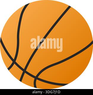 Basketballvektor-Symbol isoliert auf weißem Hintergrund Stock Vektor