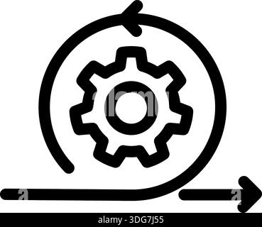 Symbol „Agile“ und „Teamwork“ – Symbol „Agile“, „Teamwork“ und „Projektmanagement“ Stock Vektor