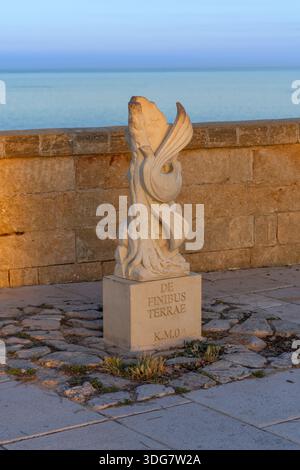Kilometer Null, de finibus terrae, Basilika Santa Maria de finibus terrae, Santa Maria di Leuca, Castrignano del Capo, Lecce, Salento, Apulien Ital Stockfoto