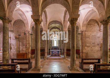 Krypta, Kathedrale, Trani, Barletta-Andria-Trani, Apulien, Italien Stockfoto
