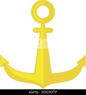 Cartoon Ankervektor Marineschiff Marineschiff Symbol Stock Vektor