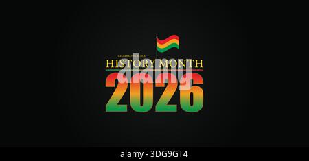 Zu Ehren des vergangenen Monats der Schwarzen Geschichte 2026 Stock Vektor