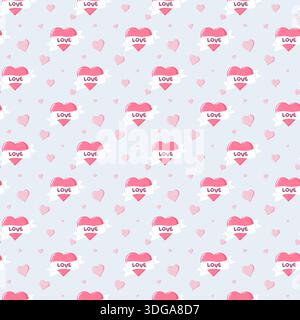 „Love Heart Pattern Valentine Design“ Stock Vektor