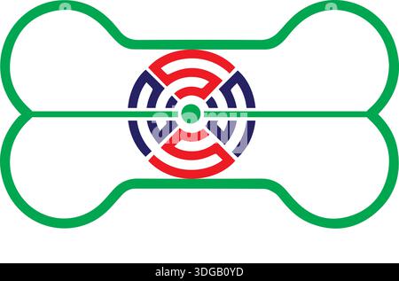 wlan-Logo-Design wlan-Logo-Verbindungsdesign Stock Vektor