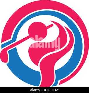 Sport-Logo, Mann-Spiel-Logo, einfaches modernes Logo Stock Vektor